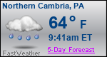 Weather Forecast for Northern Cambria, PA