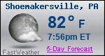 Weather Forecast for Shoemakersville, PA