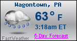 Weather Forecast for Wagontown, PA