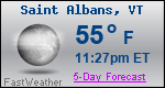 Weather Forecast for Saint Albans, VT