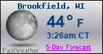Weather Forecast for Brookfield, WI