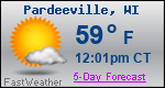 Weather Forecast for Pardeeville, WI