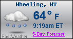 Weather Forecast for Wheeling, WV