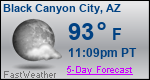 Weather Forecast for Black Canyon City, AZ