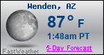 Weather Forecast for Wenden, AZ