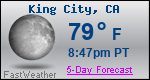 Weather Forecast for King City, CA