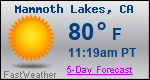 Weather Forecast for Mammoth Lakes, CA
