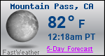 Weather Forecast for Mountain Pass, CA