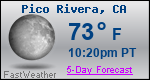 Weather Forecast for Pico Rivera, CA