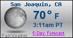 Weather Forecast for San Joaquin, CA