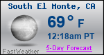 Weather Forecast for South El Monte, CA