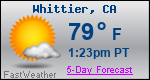 Weather Forecast for Whittier, CA