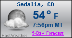 Weather Forecast for Sedalia, CO
