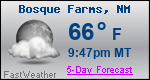 Weather Forecast for Bosque Farms, NM
