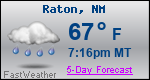 Weather Forecast for Raton, NM