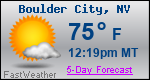Weather Forecast for Boulder City, NV