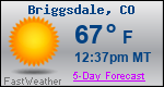 Weather Forecast for Briggsdale, CO