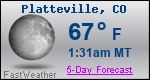 Weather Forecast for Platteville, CO