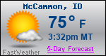 Weather Forecast for McCammon, ID