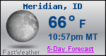 Weather Forecast for Meridian, ID