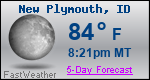 Weather Forecast for New Plymouth, ID