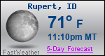 Weather Forecast for Rupert, ID