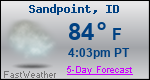 Weather Forecast for Sandpoint, ID