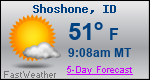 Weather Forecast for Shoshone, ID