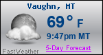 Weather Forecast for Vaughn, MT