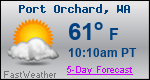 Weather Forecast for Port Orchard, WA