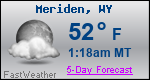 Weather Forecast for Meriden, WY