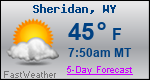 Weather Forecast for Sheridan, WY