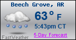 Weather Forecast for Beech Grove, AR