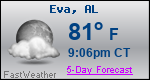 Weather Forecast for Eva, AL