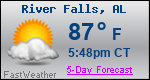 Weather Forecast for River Falls, AL