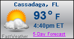 Weather Forecast for Cassadaga, FL