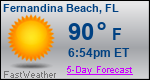 Weather Forecast for Fernandina Beach, FL