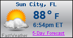 Weather Forecast for Sun City, FL