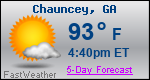 Weather Forecast for Chauncey, GA