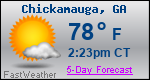 Weather Forecast for Chickamauga, GA