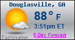 Weather Forecast for Douglasville, GA