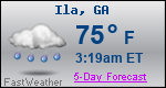 Weather Forecast for Ila, GA