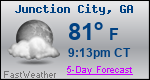 Weather Forecast for Junction City, GA