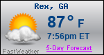 Weather Forecast for Rex, GA