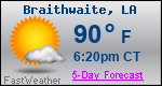Weather Forecast for Braithwaite, LA
