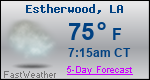 Weather Forecast for Estherwood, LA