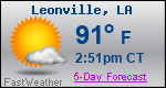 Weather Forecast for Leonville, LA