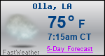 Weather Forecast for Olla, LA