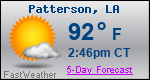Weather Forecast for Patterson, LA