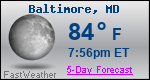 Weather Forecast for Baltimore, MD